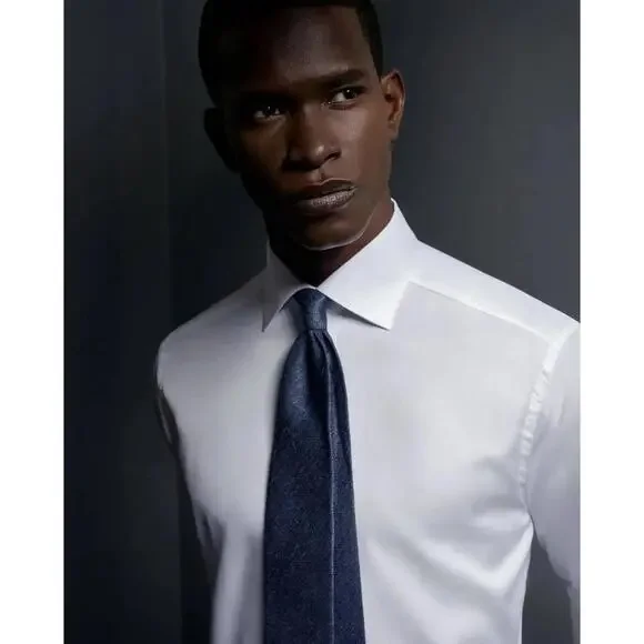 Eton Signature Twill White Dress Shirt- Slim Fit